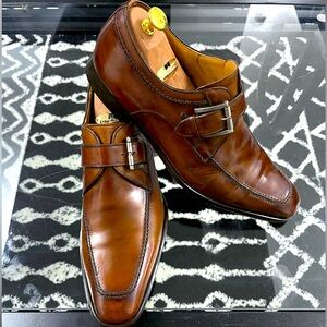 Magnanni - Men’s Monk Strap Dress Shoes - 10.5M
